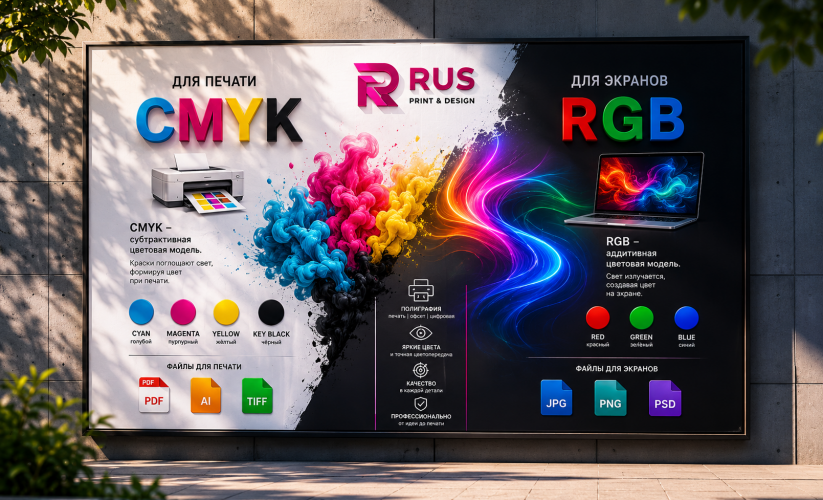 Цветовые модели RGB и CMYK