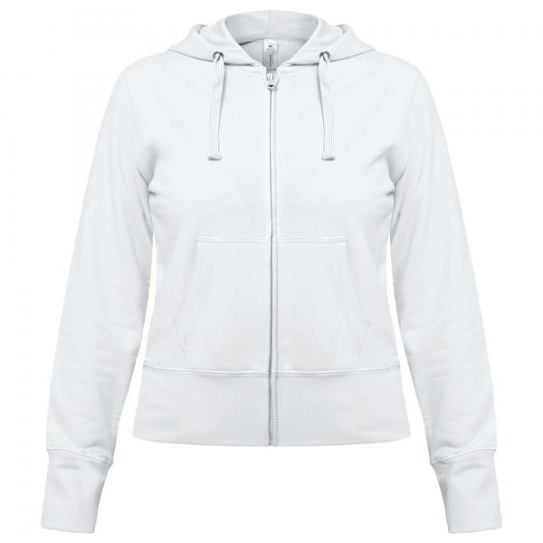 Толстовка женская Hooded Full Zip белая