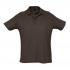Рубашка поло мужская SUMMER 170, темно-коричневая (шоколад)