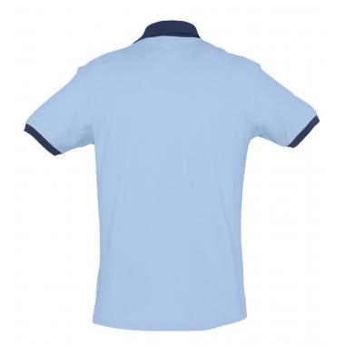 Рубашка поло Prince 190, голубая с темно-синим