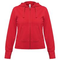 Толстовка женская Hooded Full Zip красная