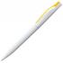 Ручка шариковая Pin, белая с желтым