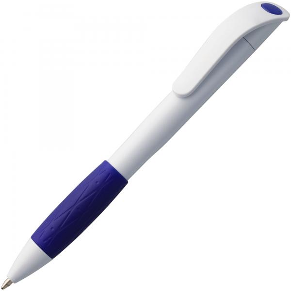 Ручка шариковая Grip, белая с синим