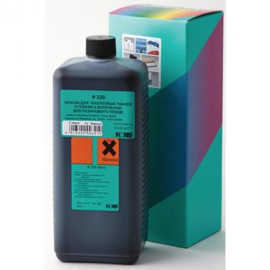 Краска штемпельная Noris 320E черная на водной основе с содержанием спирта 1000 г